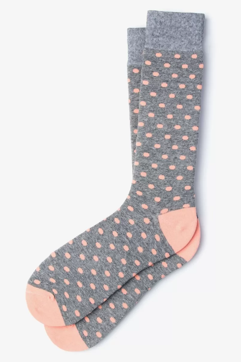 Ties Power Dots Sock Peach Store