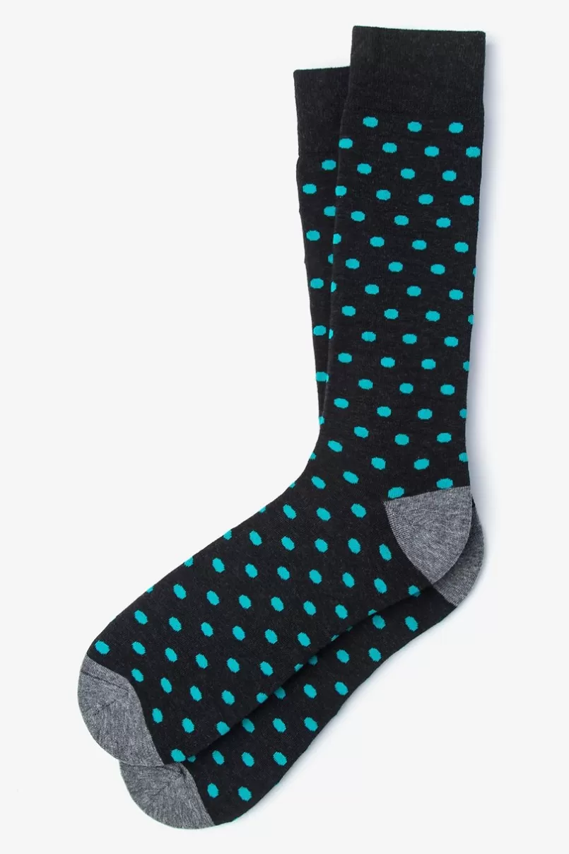 Ties Power Dots Sock Turquoise Hot
