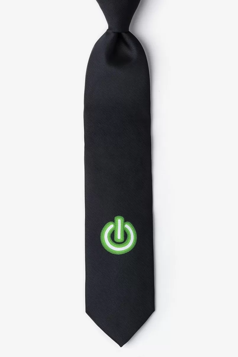 Ties Power On Button Black Tie Outlet