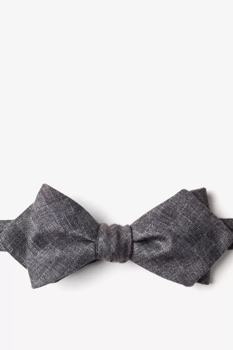 Ties Prescott Diamond Tip Bow Tie Gray Cheap
