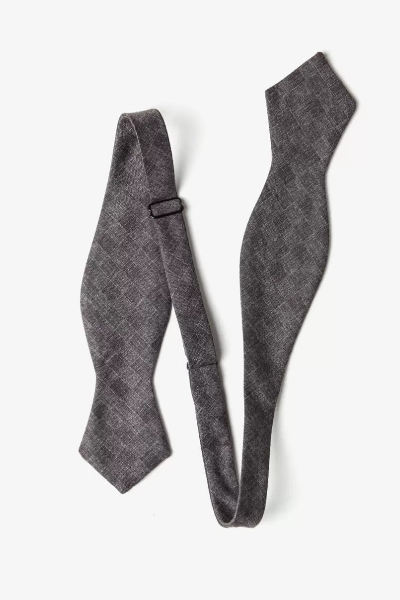 Ties Prescott Diamond Tip Bow Tie Gray Cheap