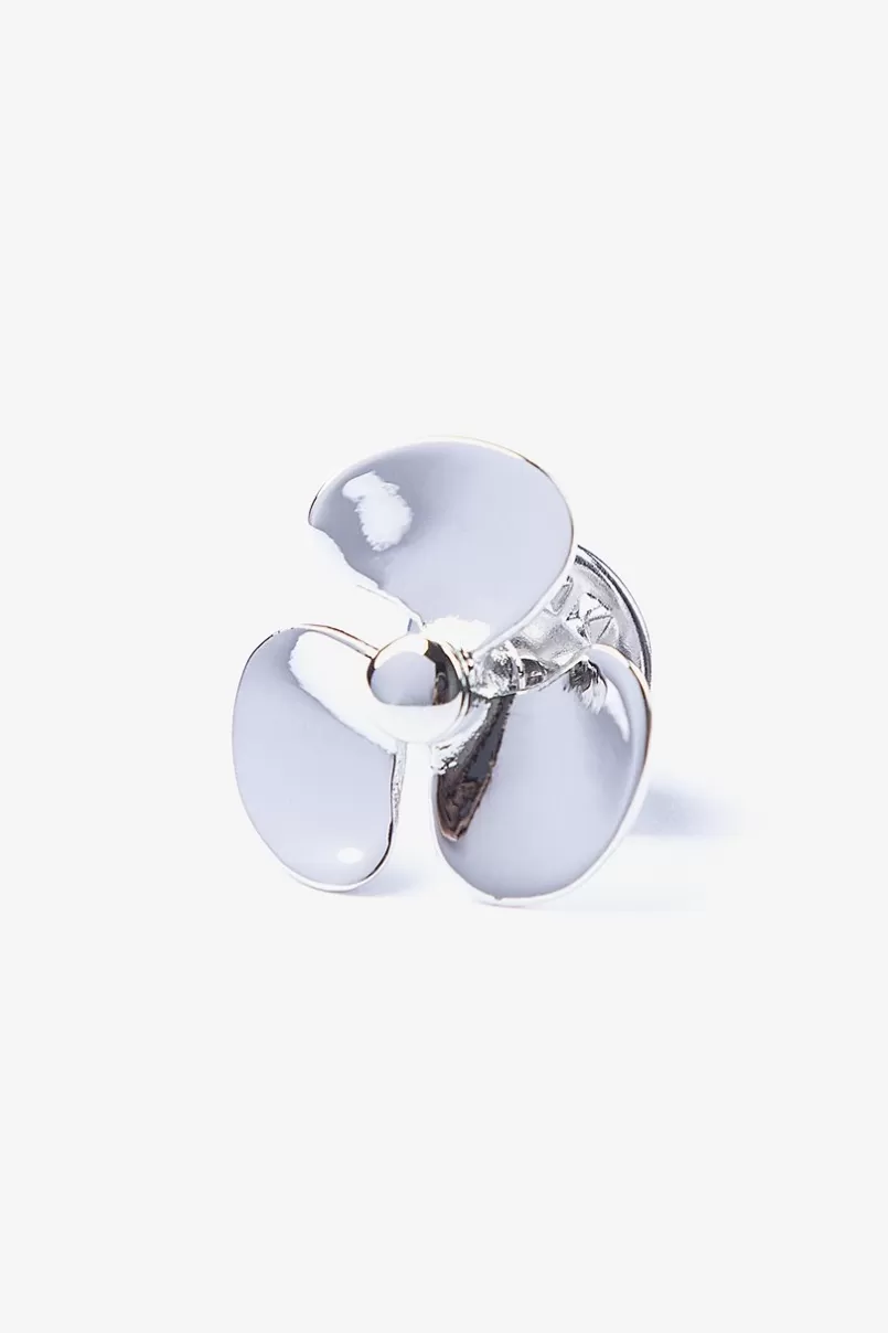 Ties Propeller Silver Lapel Pin Shop