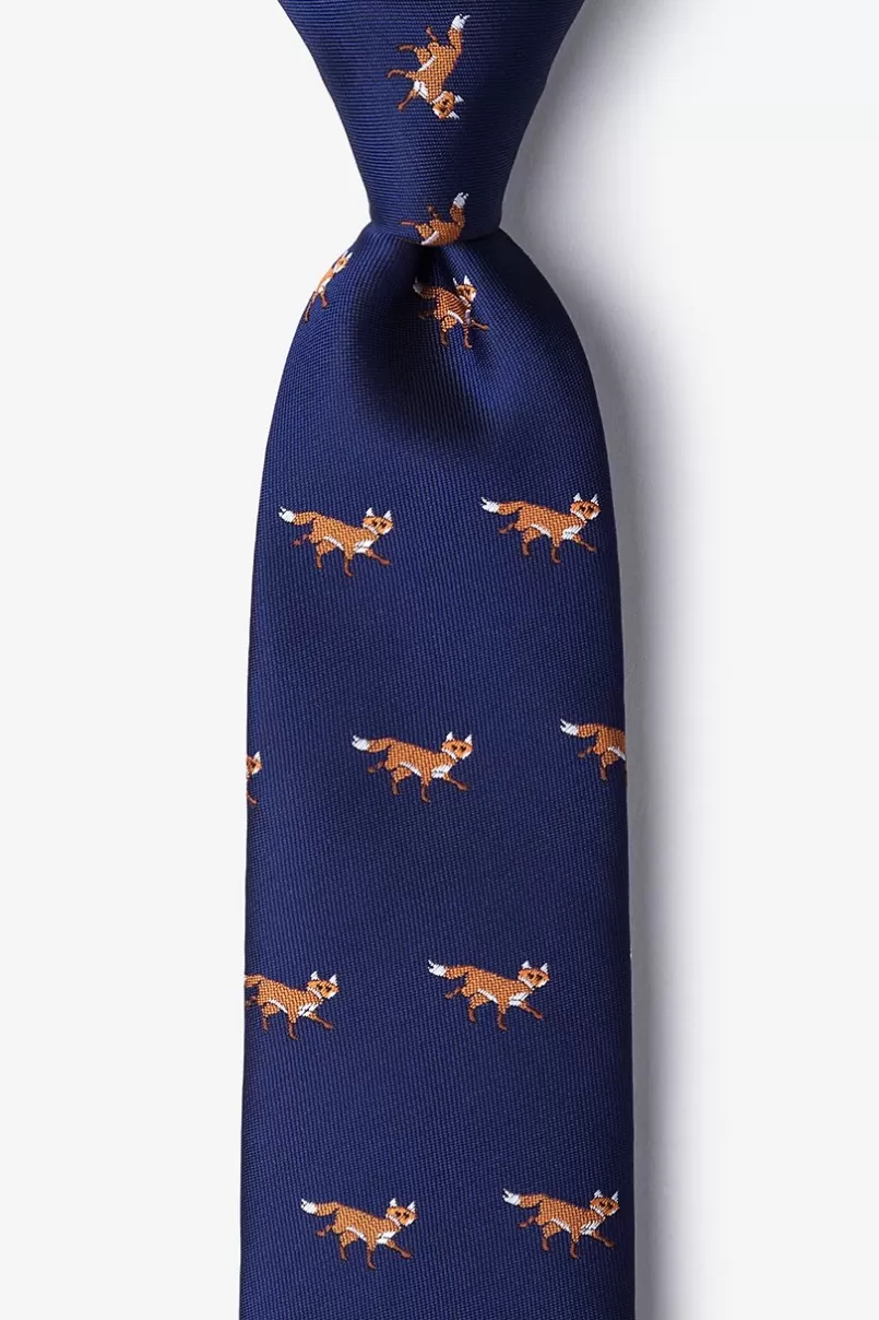 Ties Prowling Foxes Navy Blue Tie NavyBlue Hot