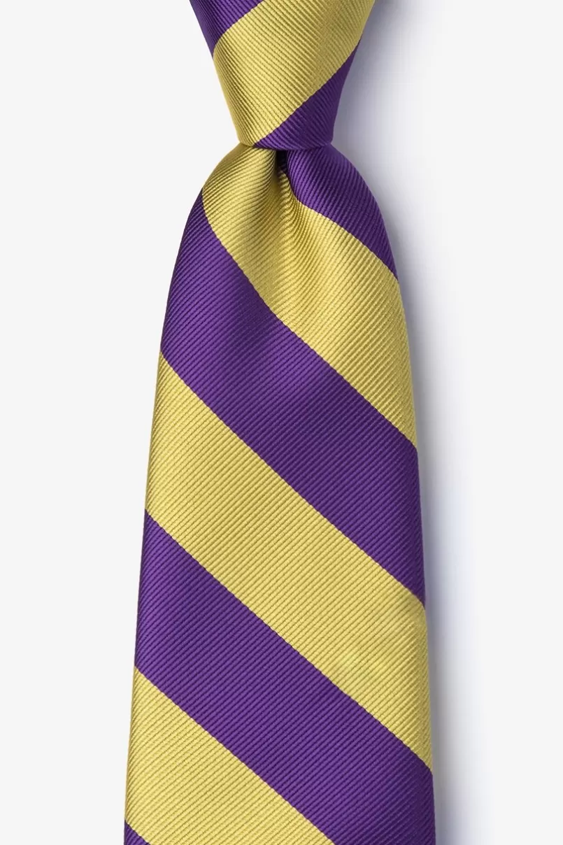 Ties & Gold Stripe Tie Purple Best