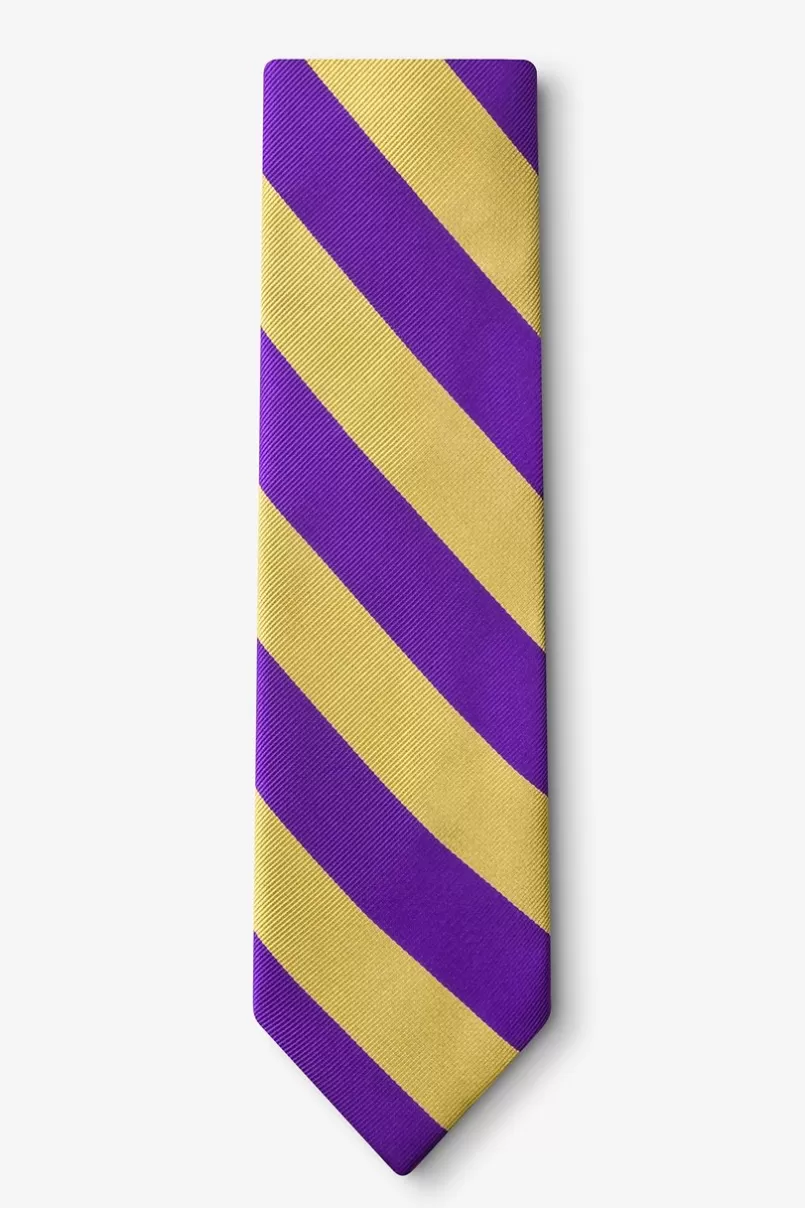 Ties & Gold Stripe Tie Purple Best