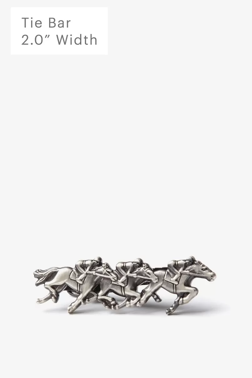 Ties Race Day Antiqued Silver Tie Bar New