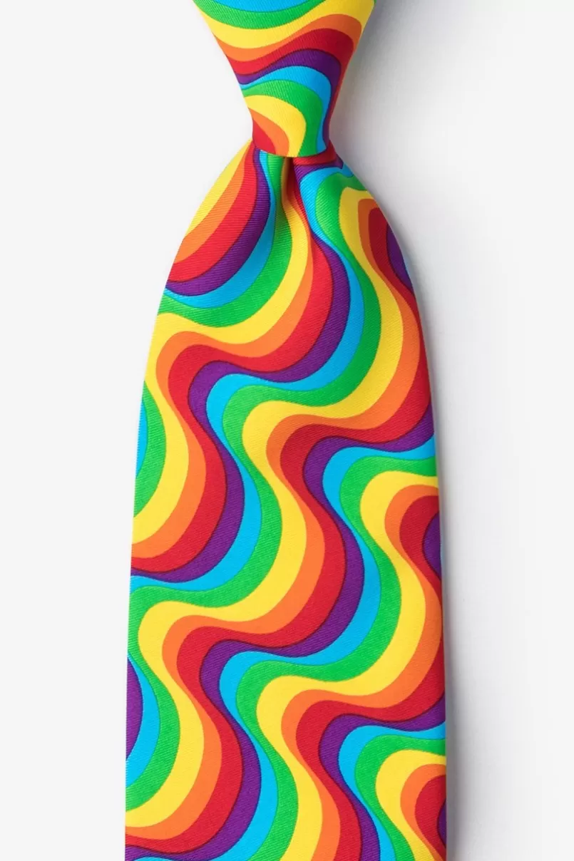 Ties Rainbow Swirl Red Tie Store