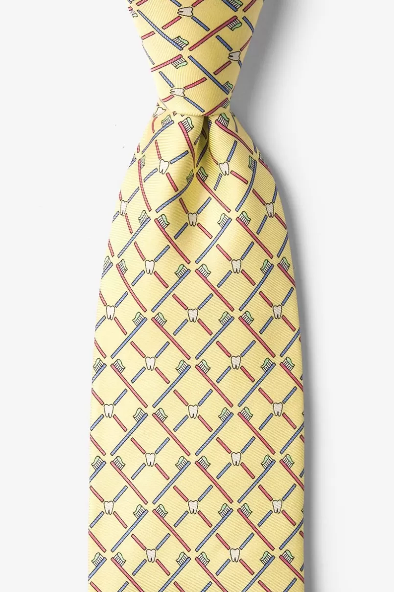 Ties Real Dentists Wear Plaid Tie Yellow Best
