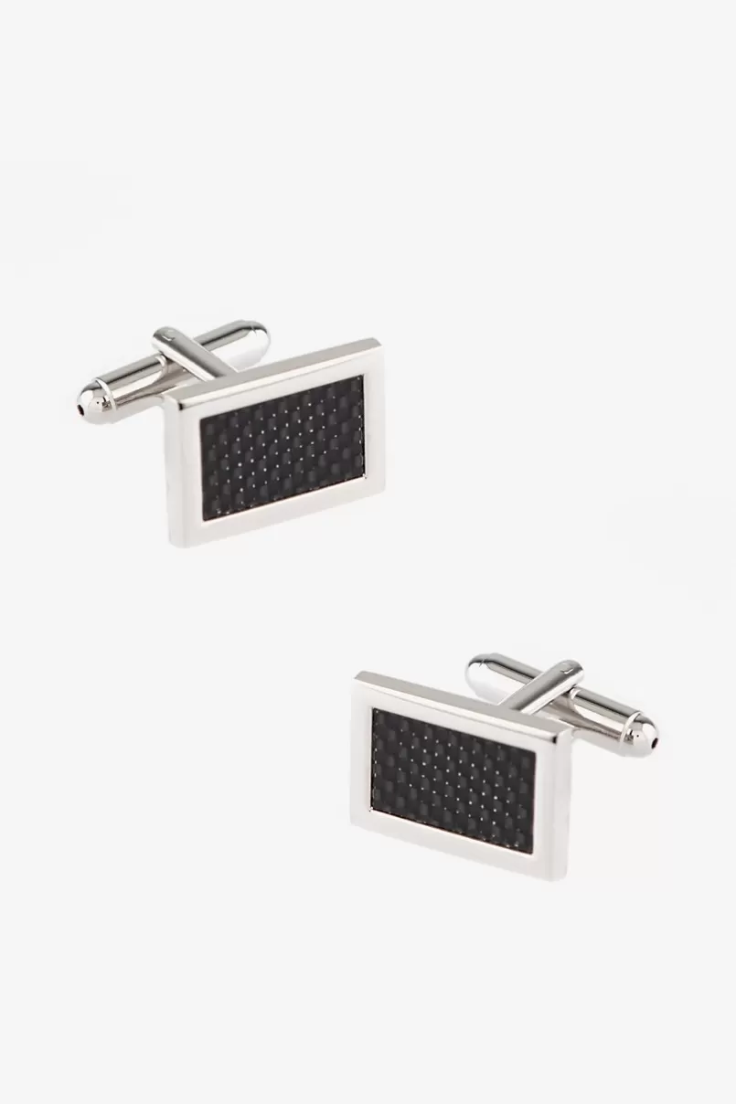Ties Rectangular Futuristic Gunmetal Cufflinks Cheap