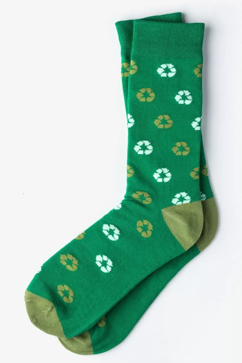 Ties Recycle Green Sock Discount