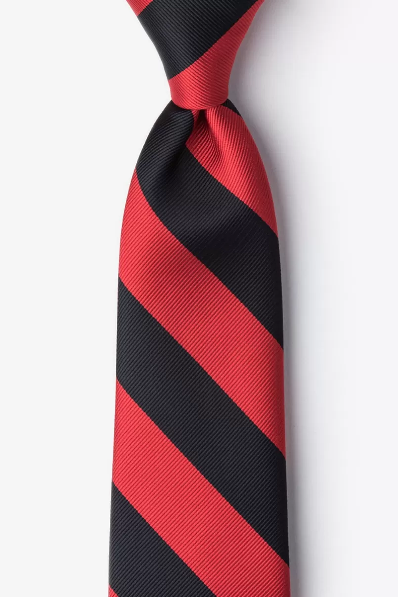 Ties Red & Black Stripe Extra Long Tie Red&Black Best Sale