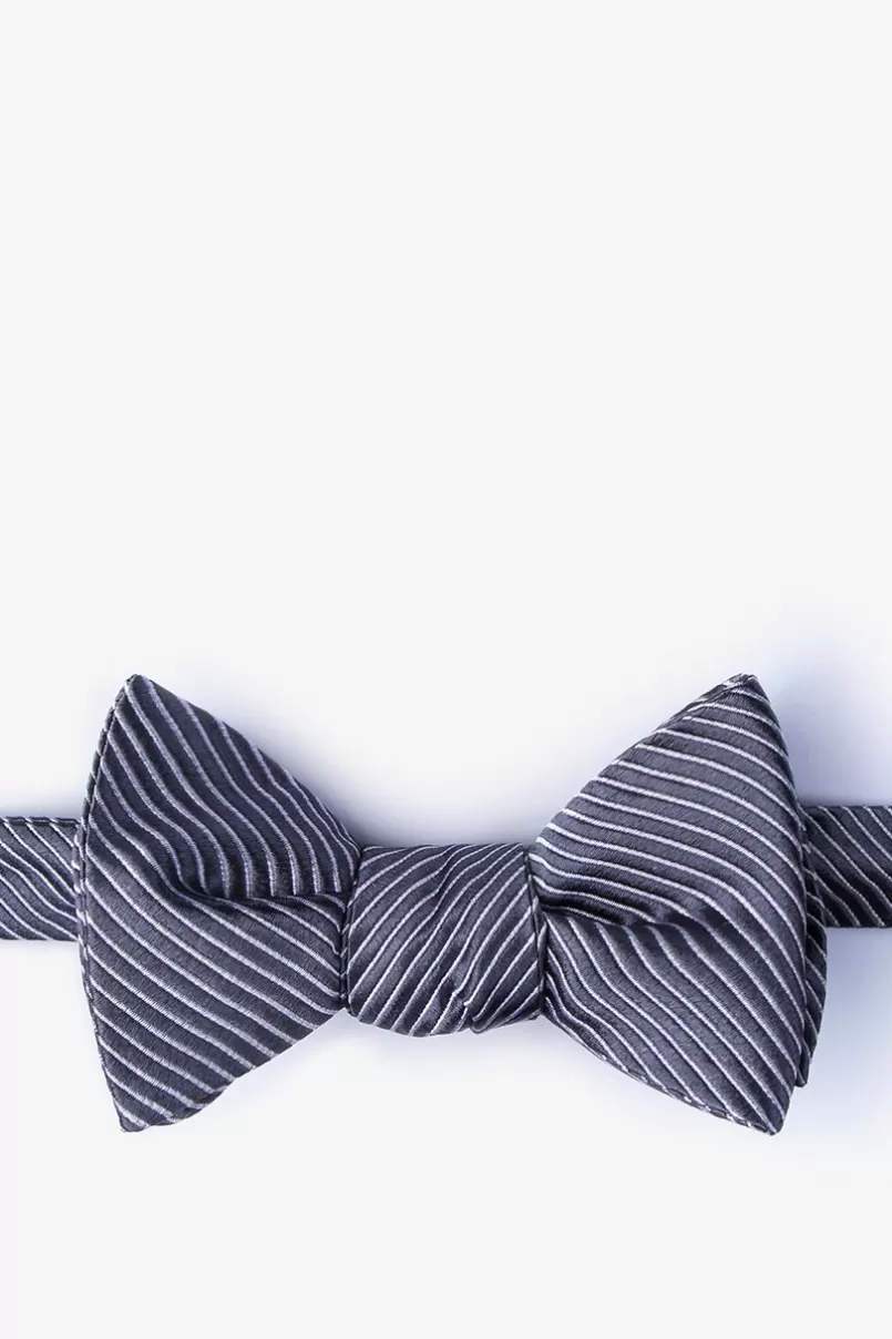 Ties Rene Dark Gray Self-Tie Bow Tie DarkGray Discount