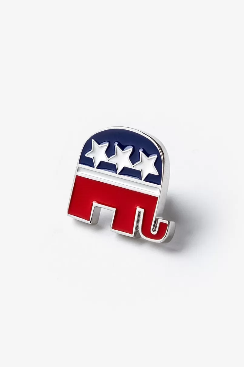 Ties Republican Elephant Red Lapel Pin Flash Sale