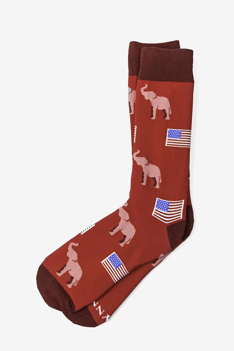 Ties Republican Elephants Red Sock Flash Sale