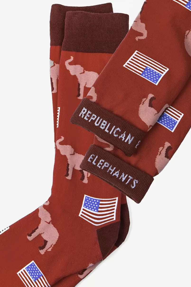 Ties Republican Elephants Red Sock Flash Sale