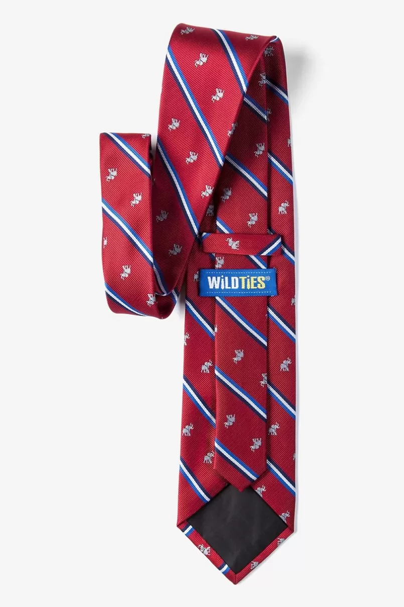 Ties Republican Party Elephant Stripe Red Tie Cheap