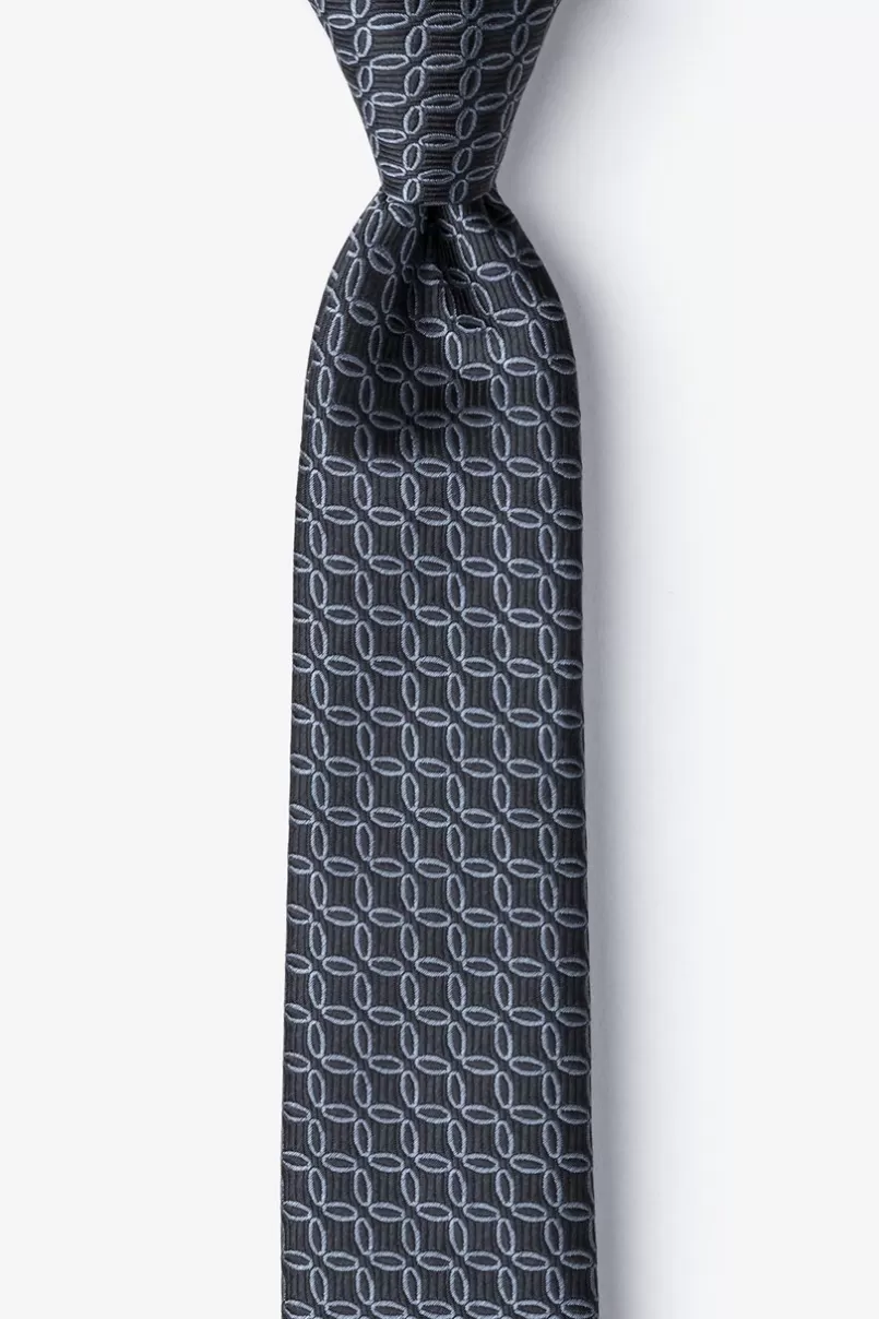 Ties Rhodes Dark Gray Skinny Tie Fashion