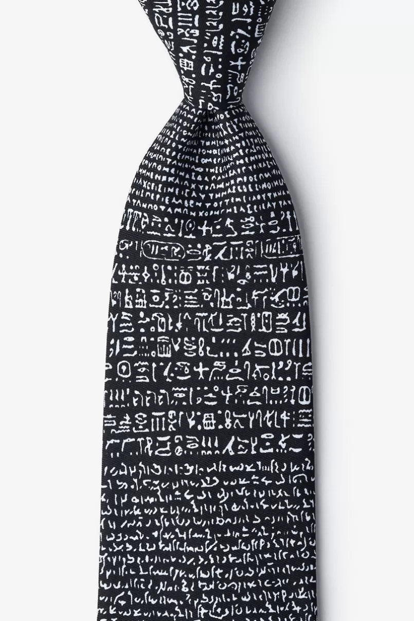 Ties Rosetta Stone Tie Black Cheap