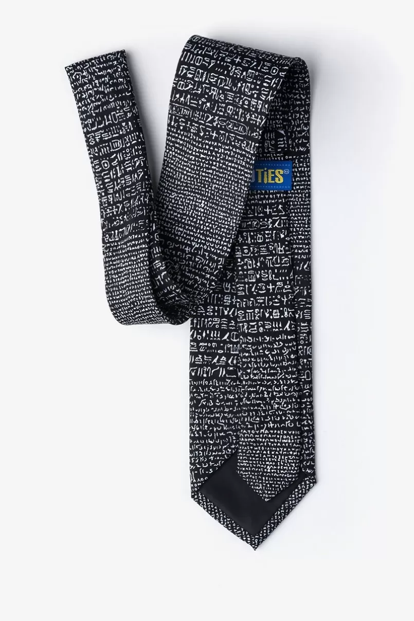 Ties Rosetta Stone Tie Black Cheap
