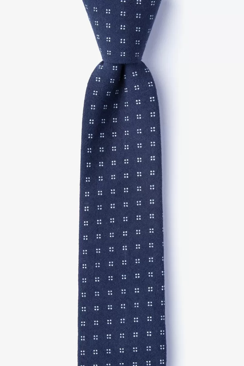 Ties Ross Navy Blue Skinny Tie NavyBlue Online