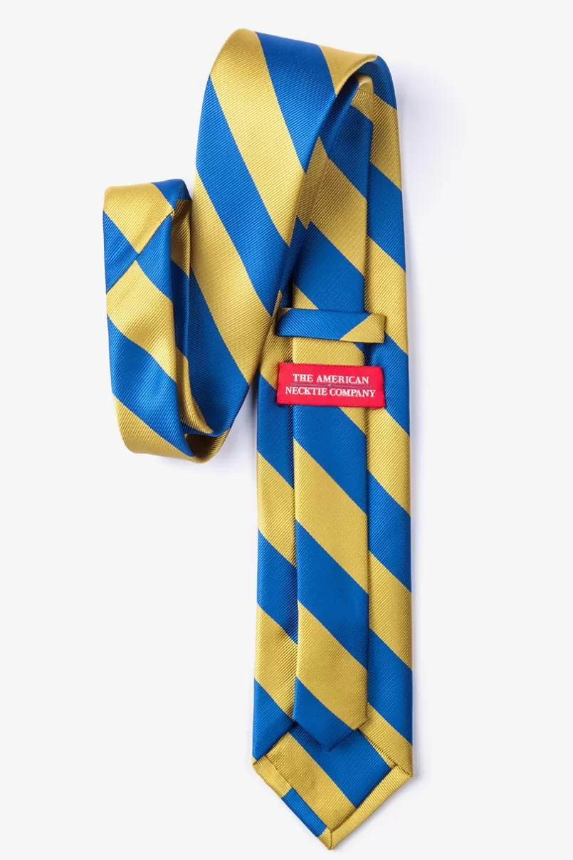 Ties Royal Blue & Gold Stripe Extra Long Tie RoyalBlue&Gold Flash Sale