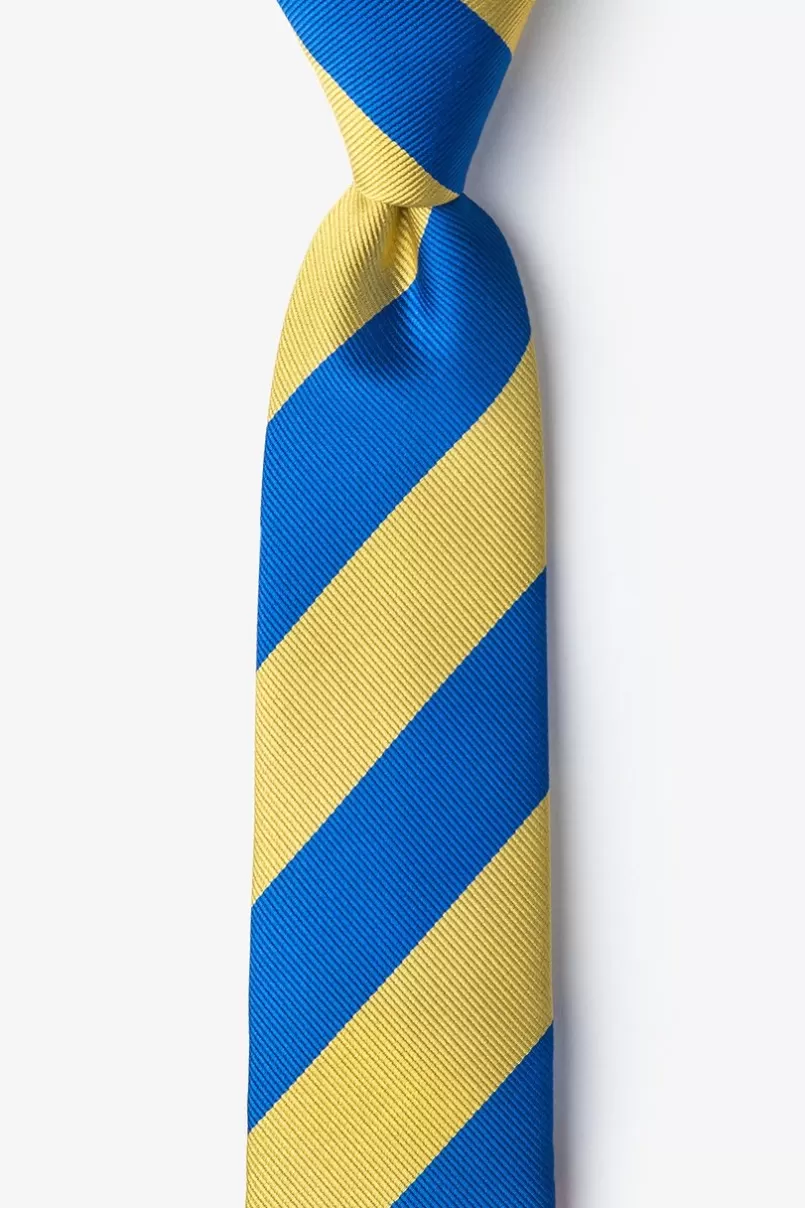 Ties Royal Blue & Gold Stripe Skinny Tie RoyalBlue&Gold New