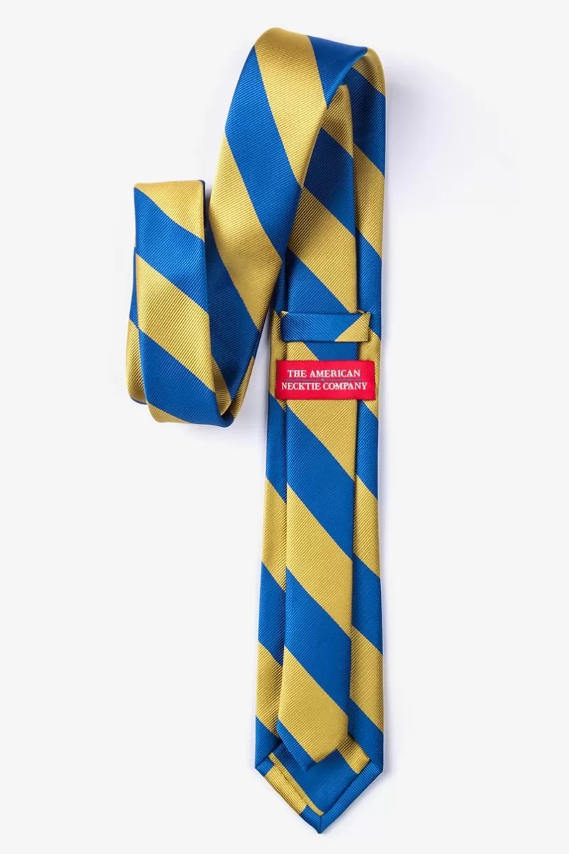 Ties Royal Blue & Gold Stripe Skinny Tie RoyalBlue&Gold New