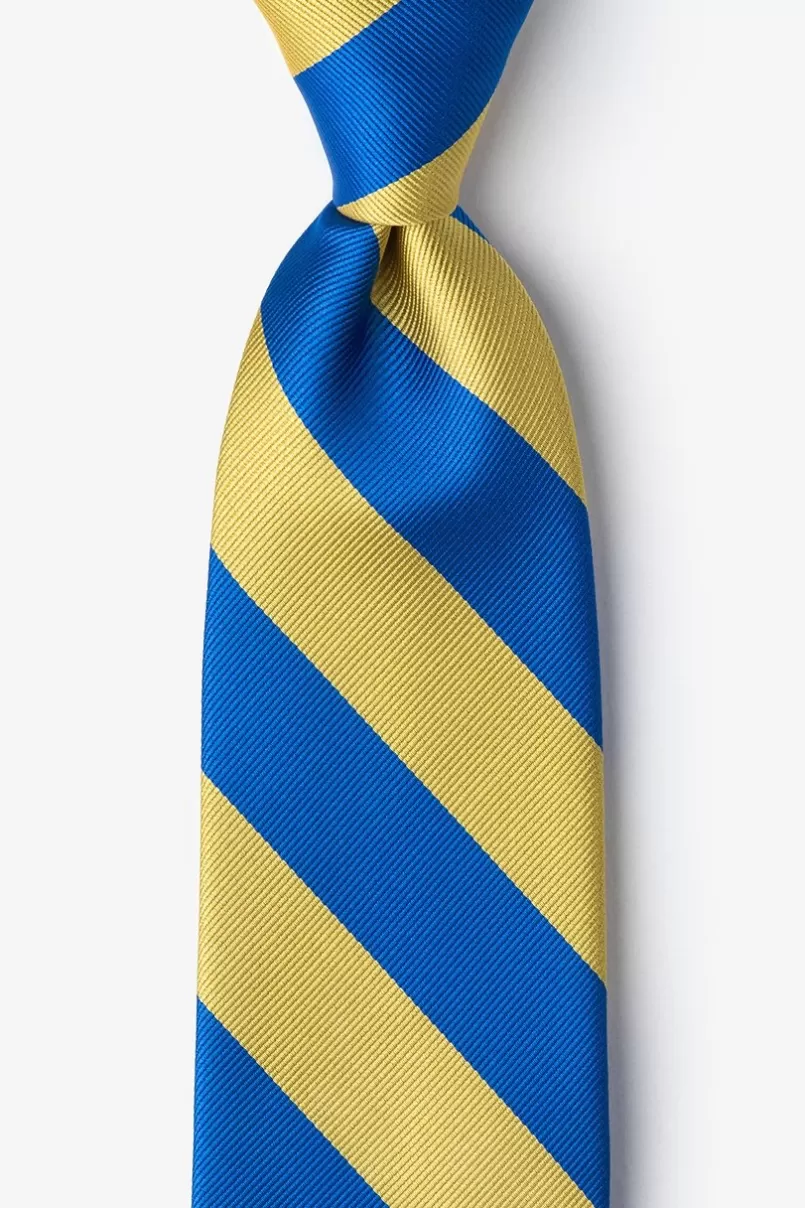Ties Royal Blue & Gold Stripe Tie RoyalBlue&Gold Cheap