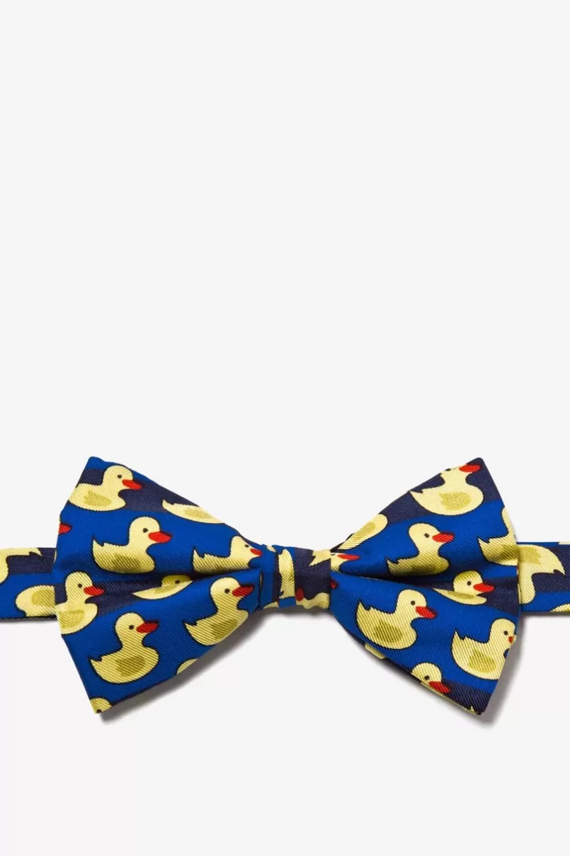 Ties Rubber Ducks Blue Pre-Tied Bow Tie Clearance