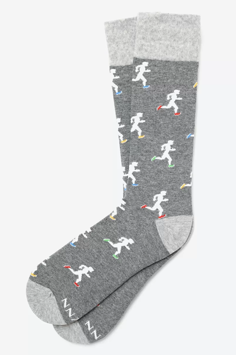 Ties Runners High Heather Gray Sock Shop