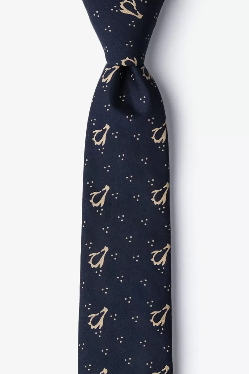 Ties San Diego Navy Blue Skinny Tie Fashion