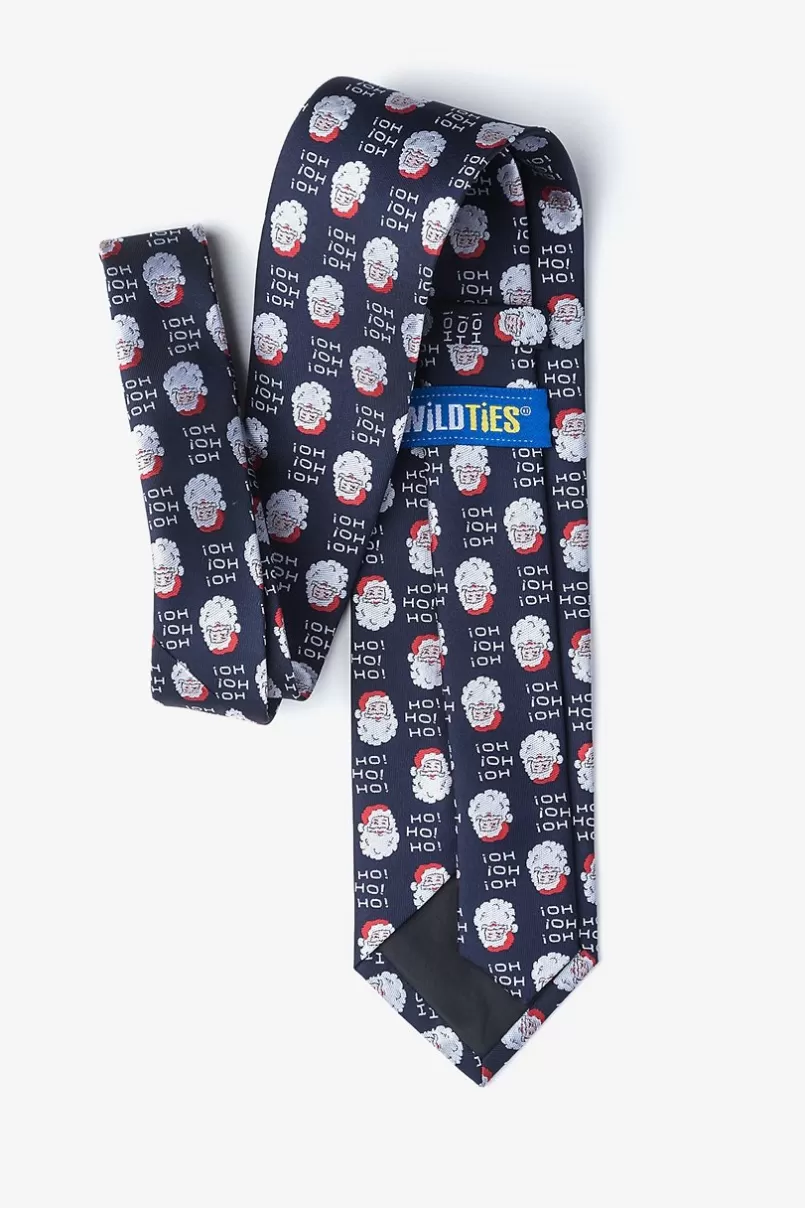 Ties Santa Faces Navy Blue Tie Outlet