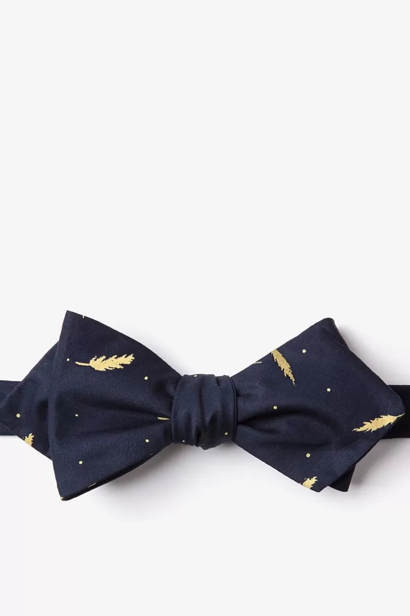 Ties Santee Navy Blue Diamond Tip Bow Tie Online