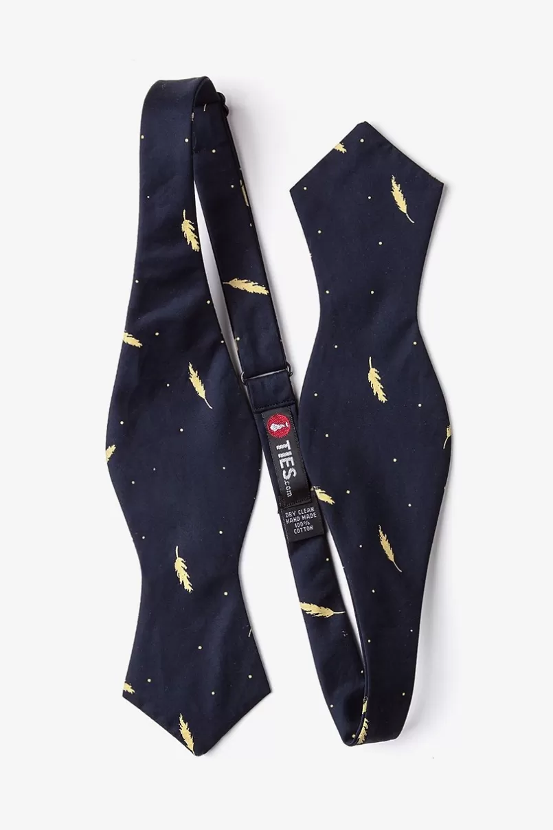 Ties Santee Navy Blue Diamond Tip Bow Tie Online