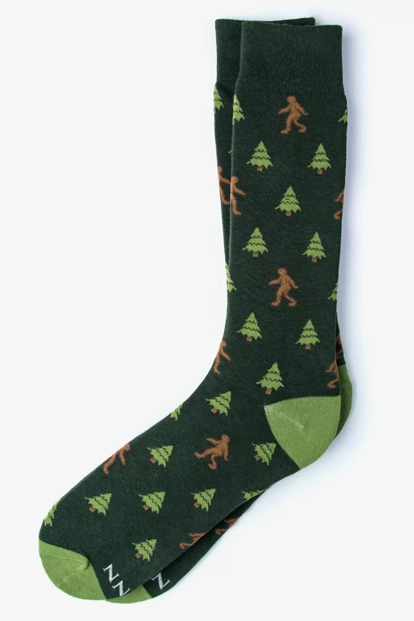 Ties Sasquatch | Big Foot Hunter Green Sock HunterGreen Cheap