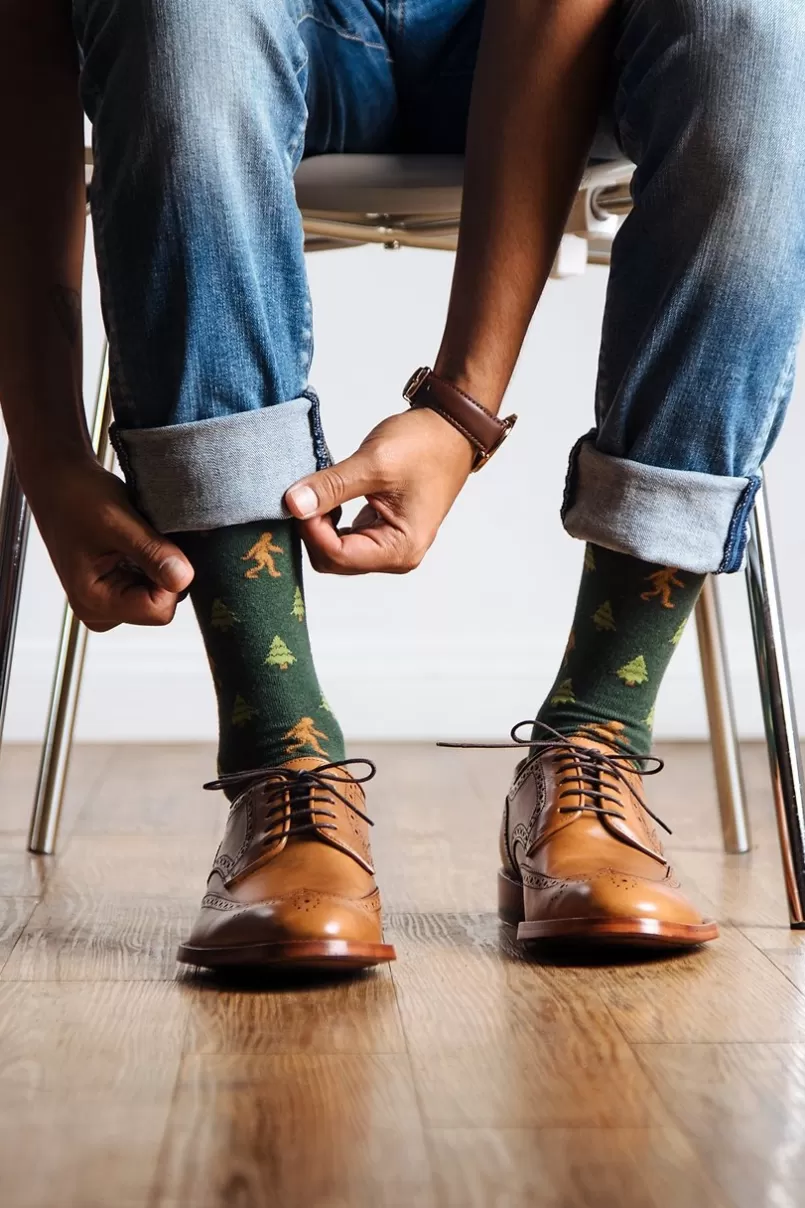 Ties Sasquatch | Big Foot Hunter Green Sock HunterGreen Cheap