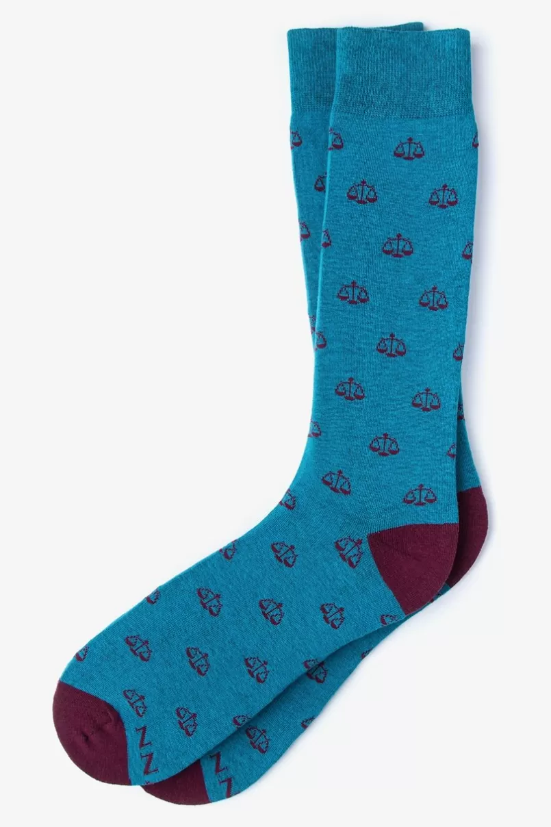 Ties Scales of Justice | Lawyer Sock Blue Store