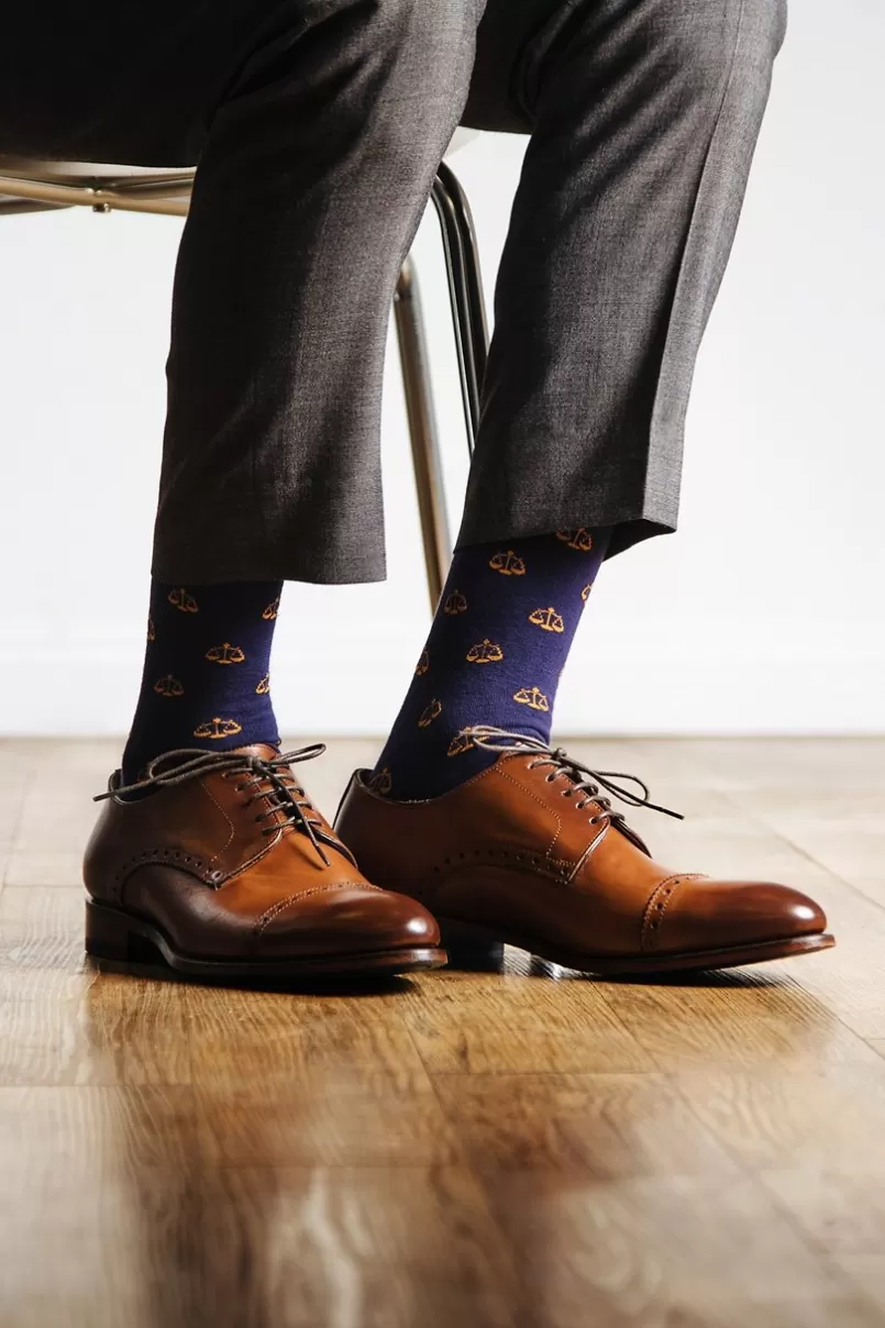 Ties Scales of Justice | Lawyer Navy Blue Sock NavyBlue Best Sale