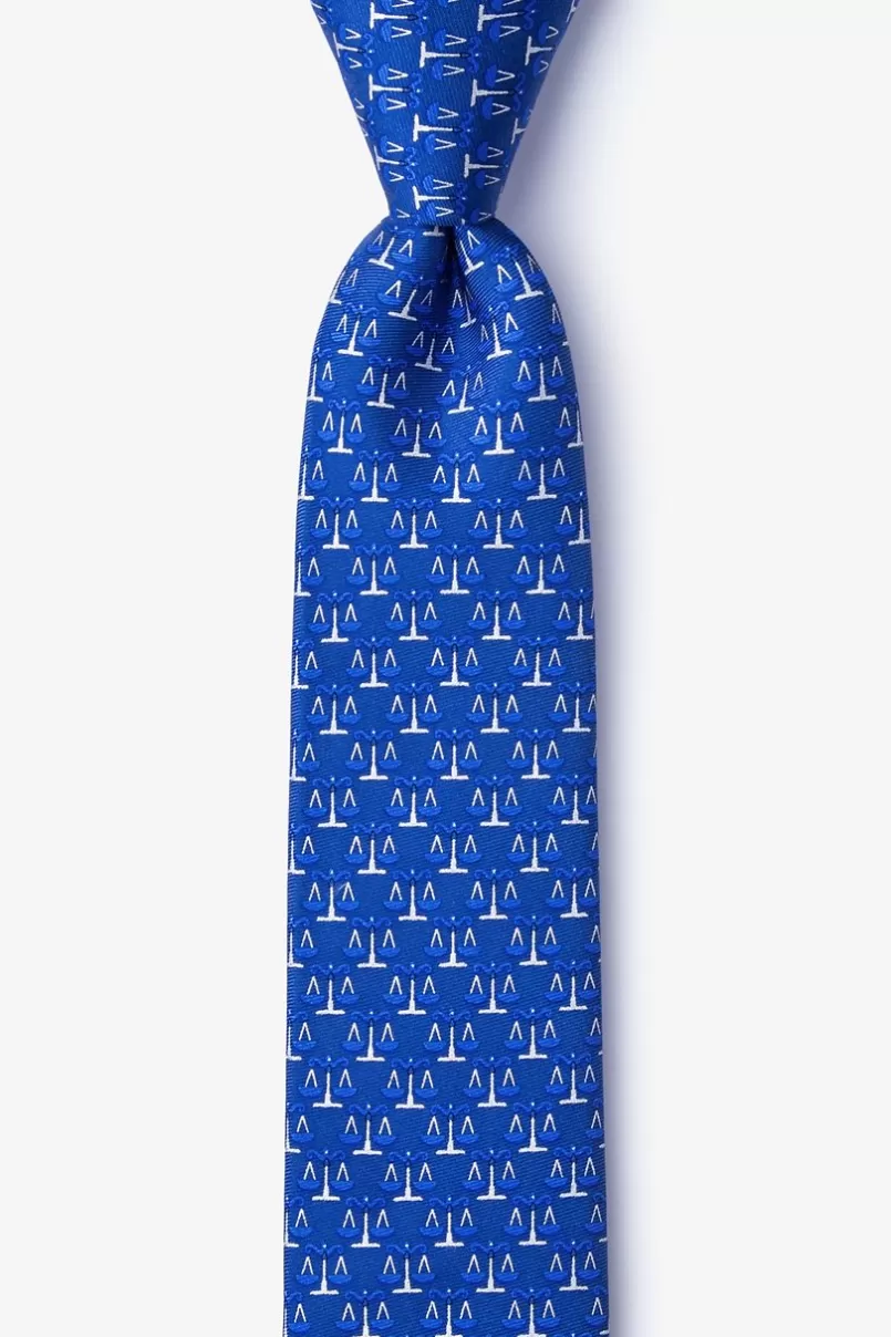 Ties Scales Of Justice Skinny Tie Blue Store