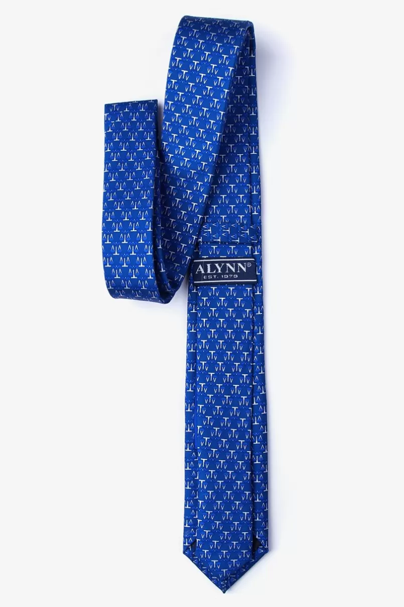Ties Scales Of Justice Skinny Tie Blue Store