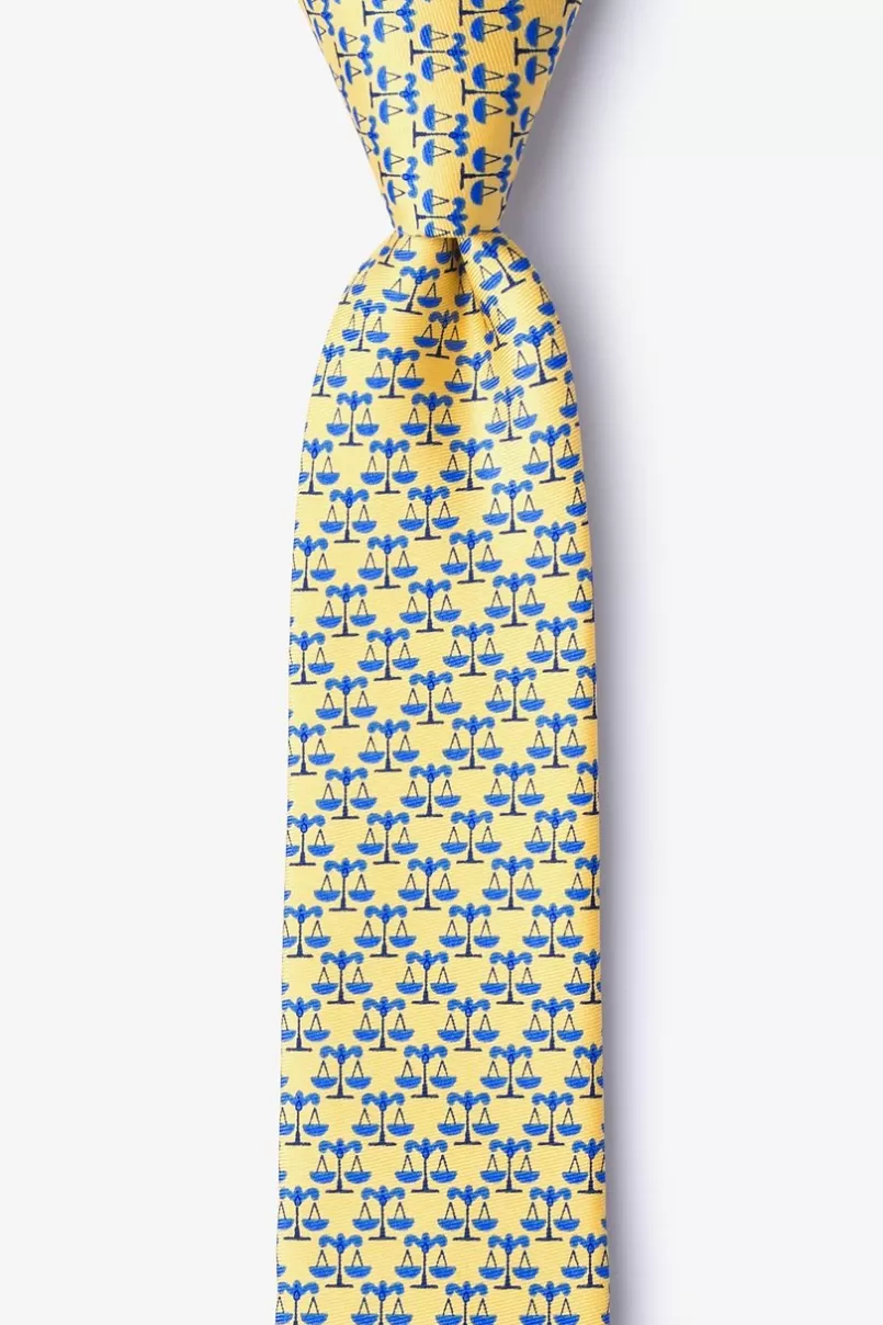 Ties Scales Of Justice Skinny Tie Yellow Online