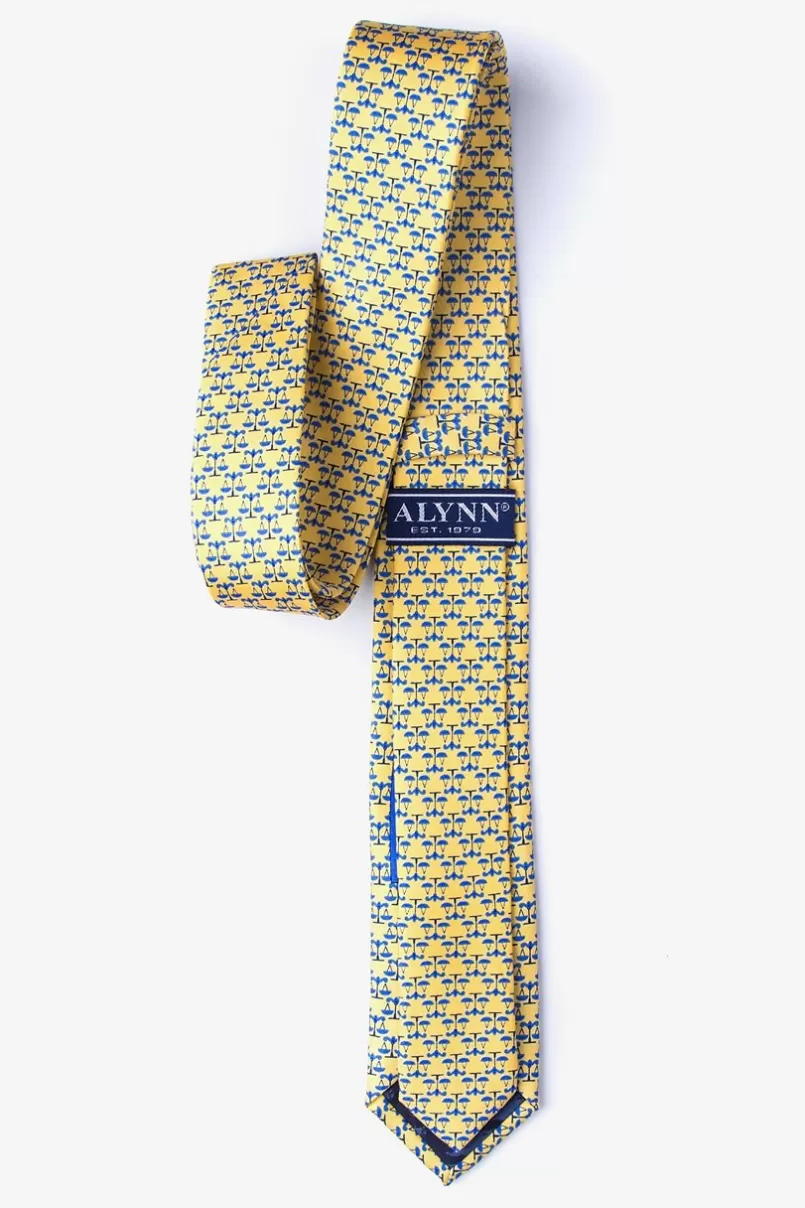 Ties Scales Of Justice Skinny Tie Yellow Online