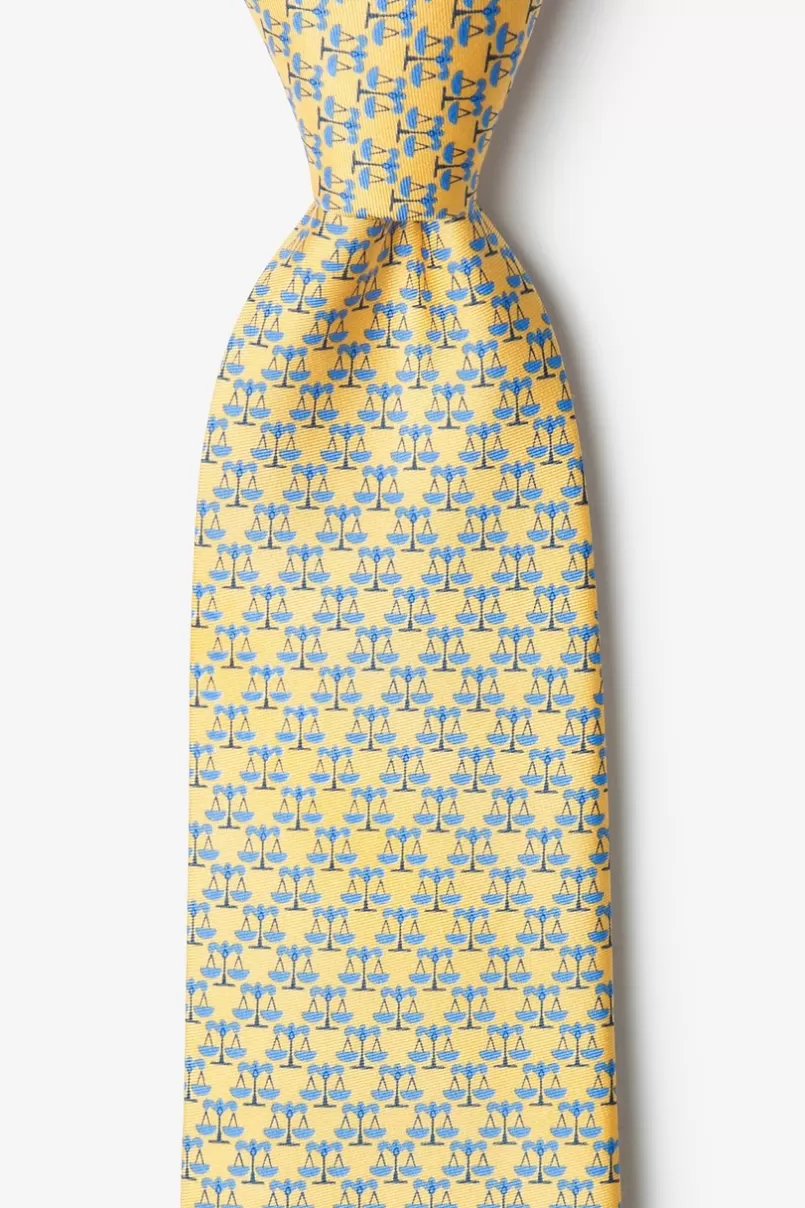 Ties Scales Of Justice Tie Yellow Best