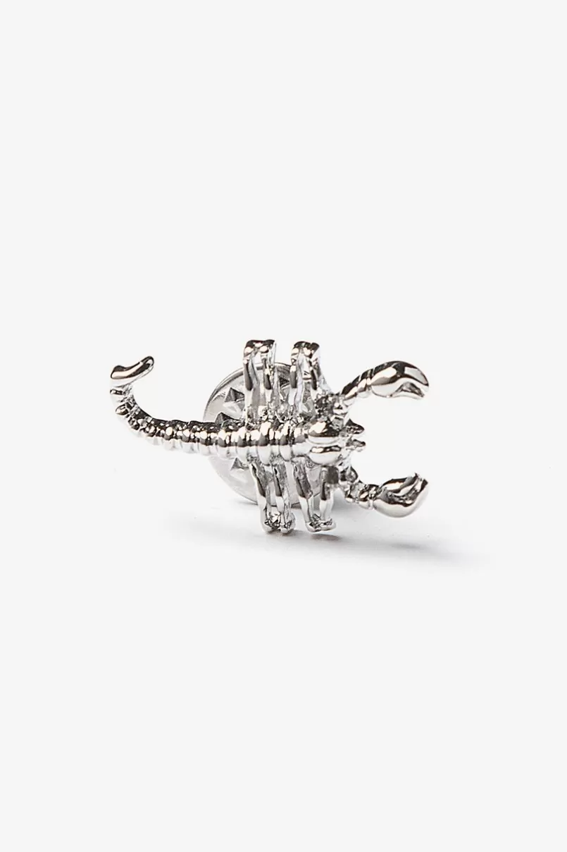 Ties Scorpion Silver Lapel Pin Cheap