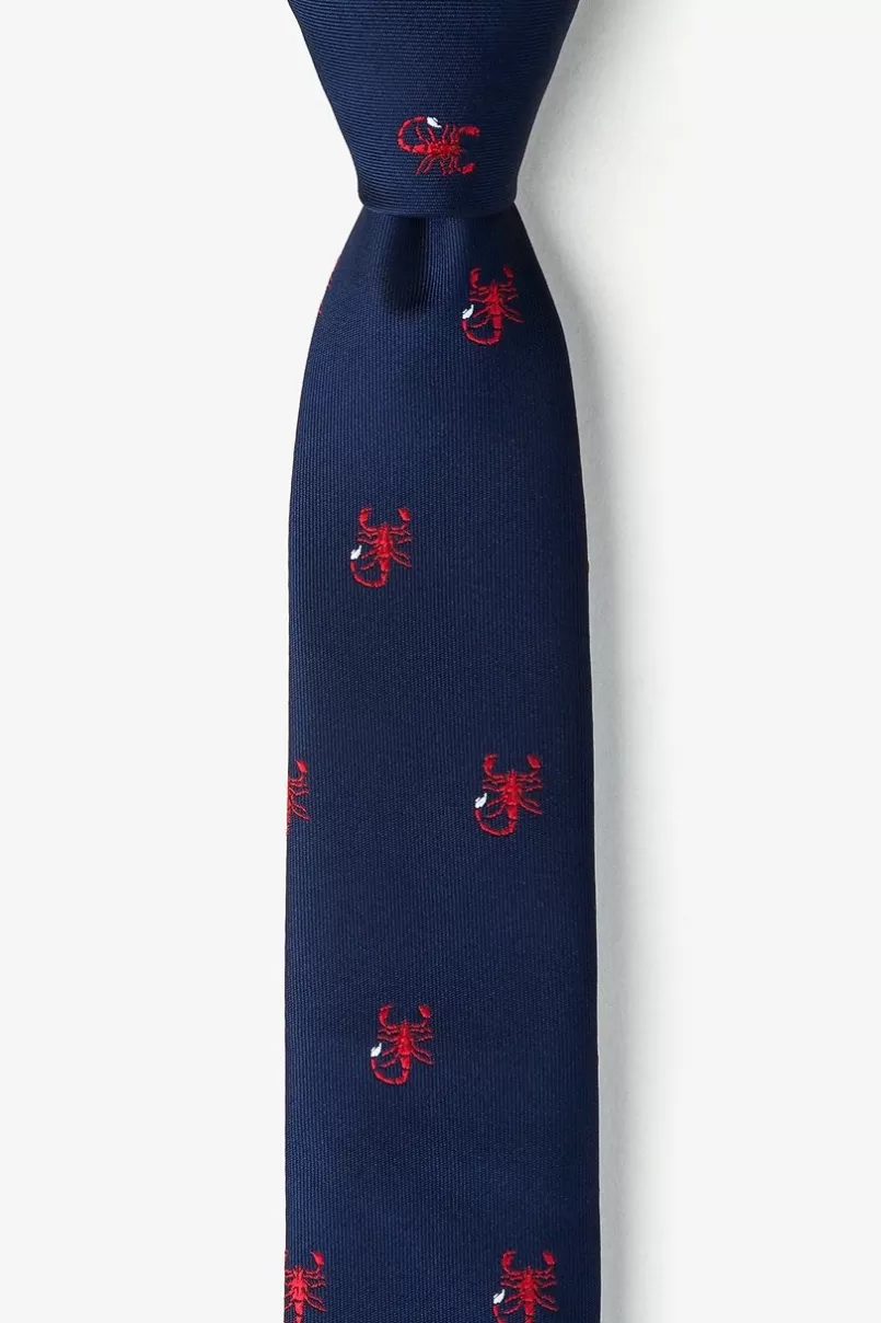 Ties Scorpions Navy Blue Skinny Tie NavyBlue Outlet