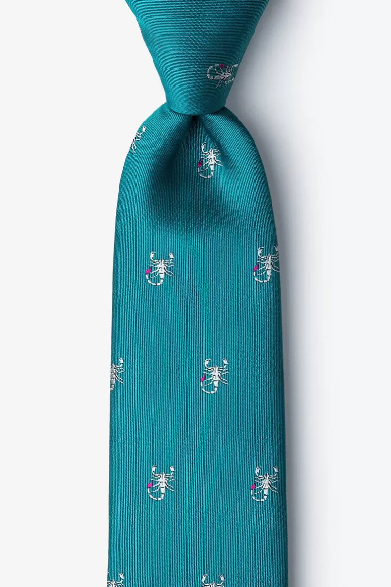 Ties Scorpions Extra Long Tie Teal Discount