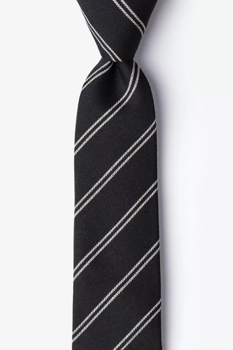 Ties Seagoville Skinny Tie Charcoal Discount