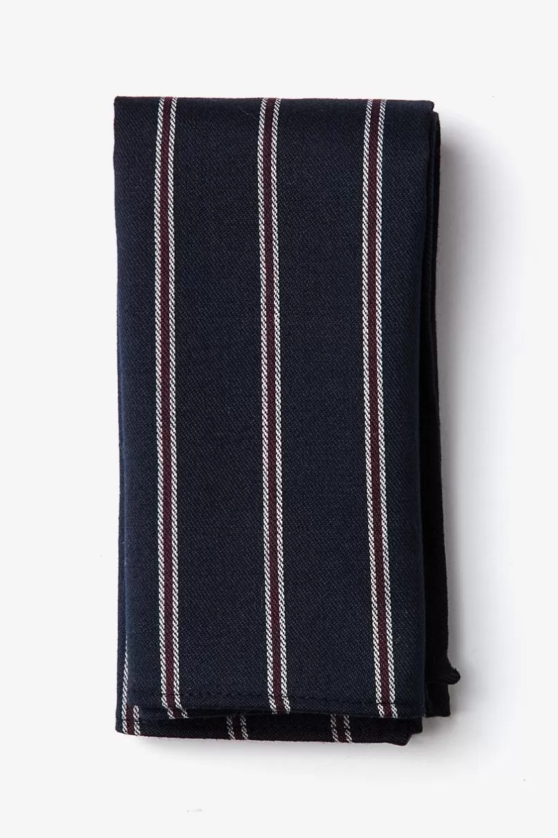 Ties Seagoville Navy Blue Pocket Square Store