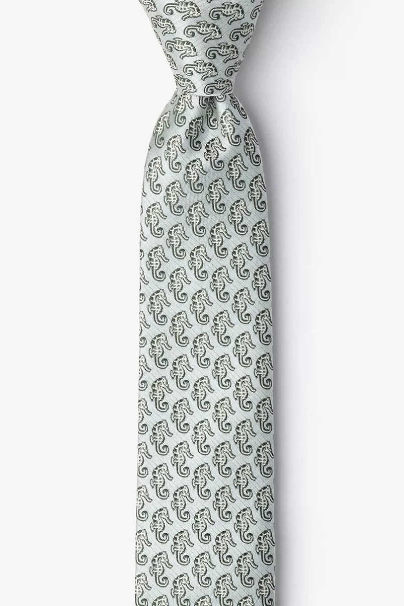 Ties Seahorses Light Green Skinny Tie New
