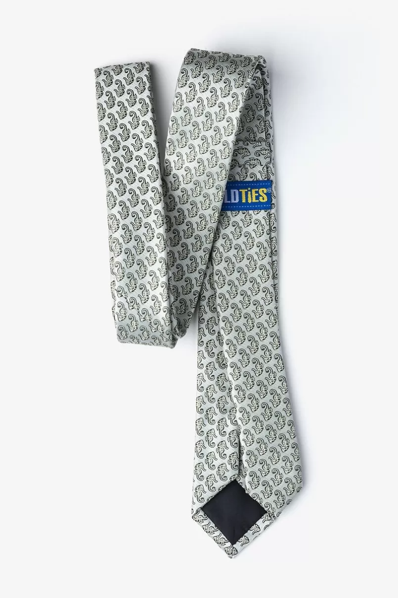 Ties Seahorses Light Green Skinny Tie New